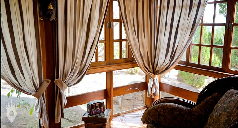 European House with Fireplace & Pool in Indaiatuba