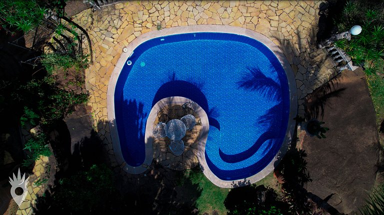 Casa Europeia com Lareira & Piscina em Indaiatuba