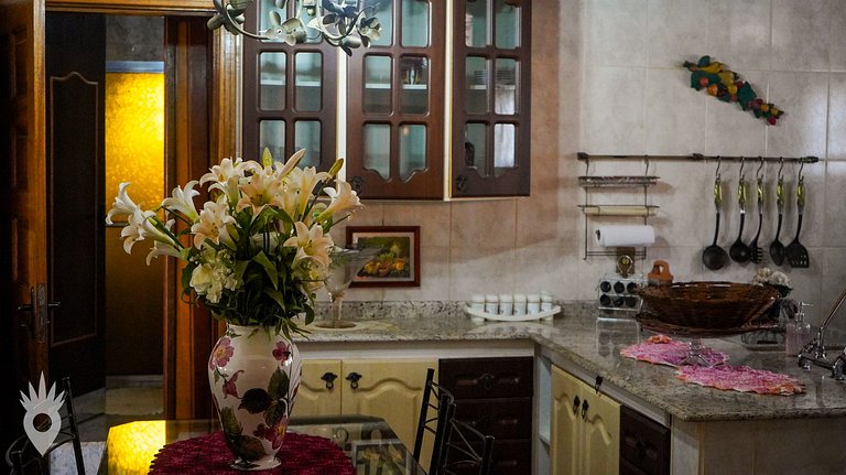 European House with Fireplace & Pool in Indaiatuba